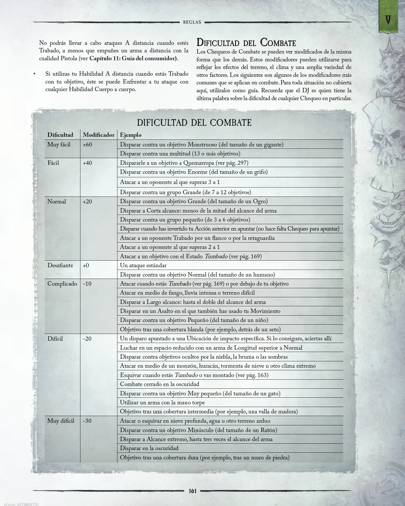 Dificultad en el Combate - Warhammer 4a edición